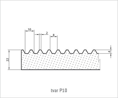 P10 řez tvaru