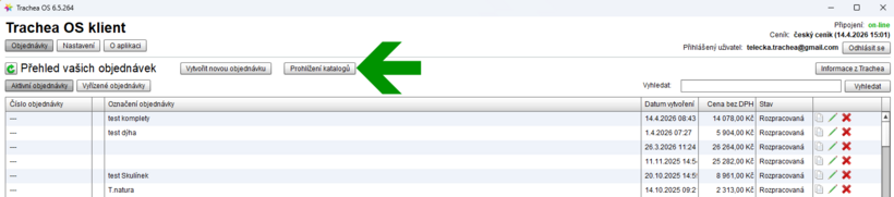 NOVÁ VERZIA TRACHEA OS 6.0 – KATALÓGY KORPUSOV A KOMPLETOV